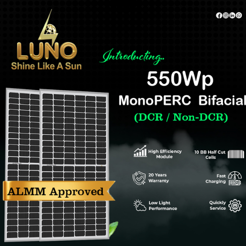 1KW On-Grid Solar System with 2 Luno 550W Panels – Infinite Solar Solutions