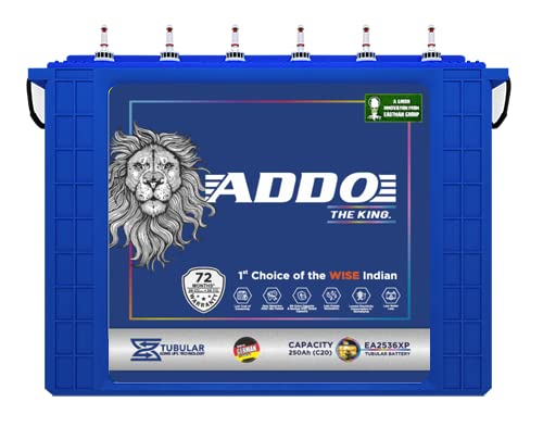 150Ah Battery | Addo | Tall Tubular Inverter Battery for Uninterrupted Power in Uttarakhand & UP | C10 | EA1572SB