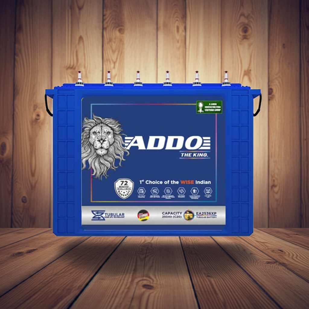 150Ah Battery | Addo | Tall Tubular Inverter Battery for Uninterrupted Power in Uttarakhand & UP | C10 | EA1572SB